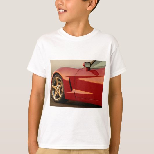 Mijn Rode Corvette T-shirt (Voorkant)