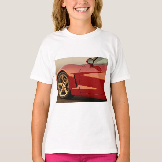 Mijn Rode Corvette T-shirt (Voorkant)