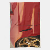 Mijn Rode Corvette Theedoek (Verticaal)