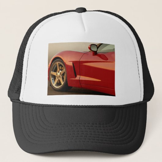 Mijn Rode Corvette Trucker Pet (Voorkant)