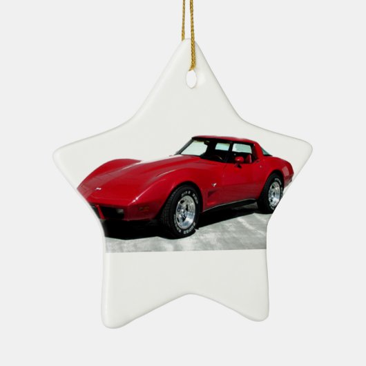 Mijn Rode Corvette uit 1979 Keramisch Ornament (Rechts)