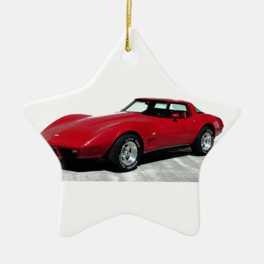 Mijn Rode Corvette uit 1979 Keramisch Ornament (Voorkant)