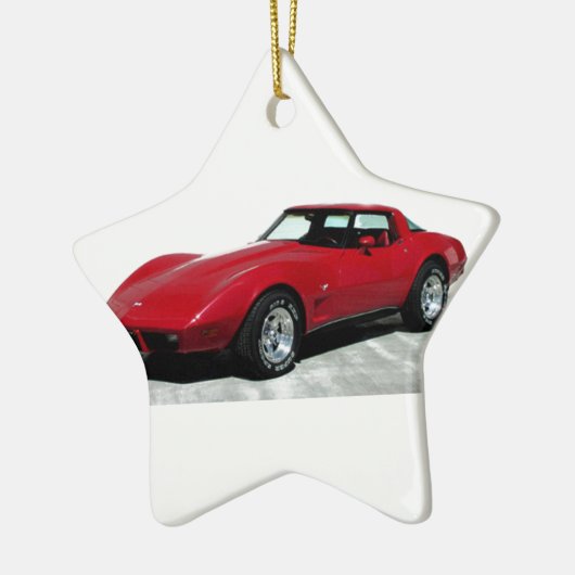 Mijn Rode Corvette uit 1979 Keramisch Ornament (Links)