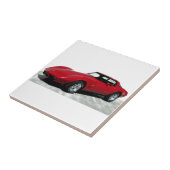 Mijn Rode Corvette uit 1979 Tegeltje (Zijkant)