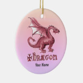 Mijn Rode Draak Keramisch Ornament (Rechts)