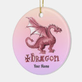 Mijn Rode Draak Keramisch Ornament (Links)