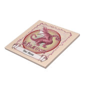 Mijn Rode Draak Tegeltje (Zijkant)