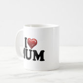 Mijn rode glanzende hart MOEDER moederdag moeder v Koffiemok (Voorkant links)