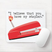 Mijn Rode Stapler Muismat (Met muis)