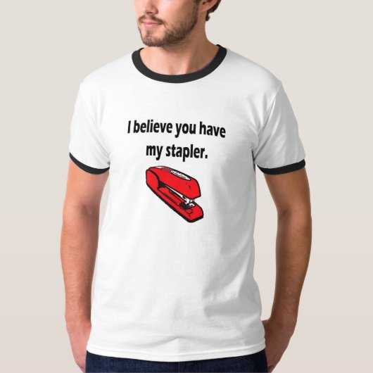 Mijn rode stapler t-shirt (Voorkant)