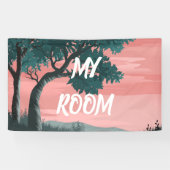 Mijn Room Floral Tree Sunset Spandoek (Horizontaal)