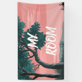 Mijn Room Floral Tree Sunset Spandoek (Verticaal)