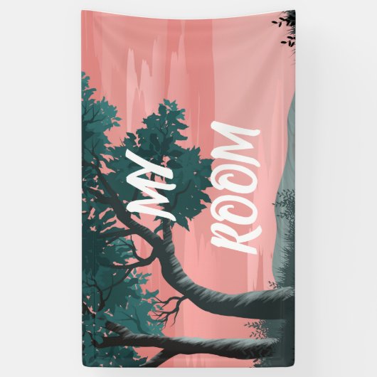 Mijn Room Floral Tree Sunset Spandoek (Verticaal)