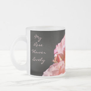 Mijn roos bloem mooie glazen mok roze rozen