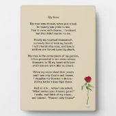 "Mijn Roos" een gedicht over het gezinsleven Fotoplaat (voorkant)