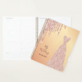 Mijn roos goudglitter druipt bruidsjurk planner (Display)