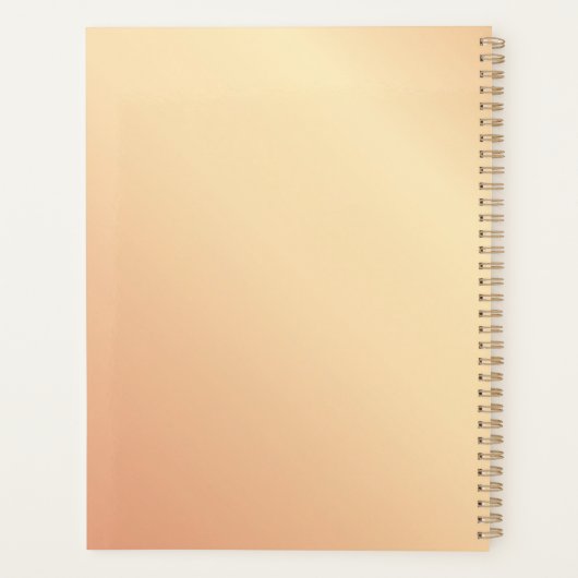 Mijn roos goudglitter druipt bruidsjurk planner (Achterkant)