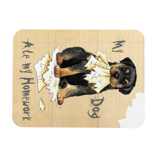 Mijn rottweiler Ate mijn thuiswerk Magneet (Horizontaal)