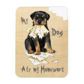 Mijn rottweiler Ate mijn thuiswerk Magneet (Verticaal)