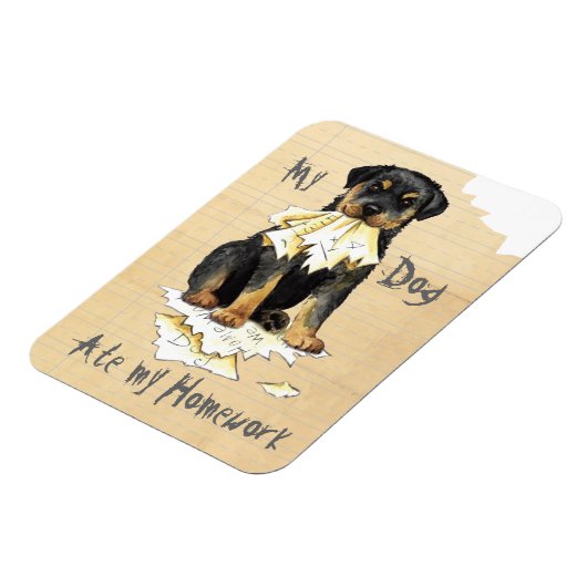 Mijn rottweiler Ate mijn thuiswerk Magneet (Linkerzijde)