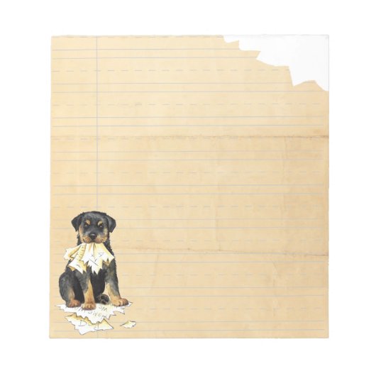 Mijn rottweiler Ate mijn thuiswerk Notitieblok (Voorkant)