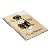 Mijn rottweiler Ate mijn thuiswerk Notitieboek (Rechterzijde)
