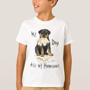 Mijn rottweiler Ate mijn thuiswerk T-shirt