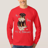 Mijn rottweiler Ate mijn thuiswerk T-shirt (Voorkant)