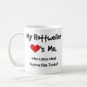 Mijn rottweiler houdt van me - de Mok van de Koffi (Links)