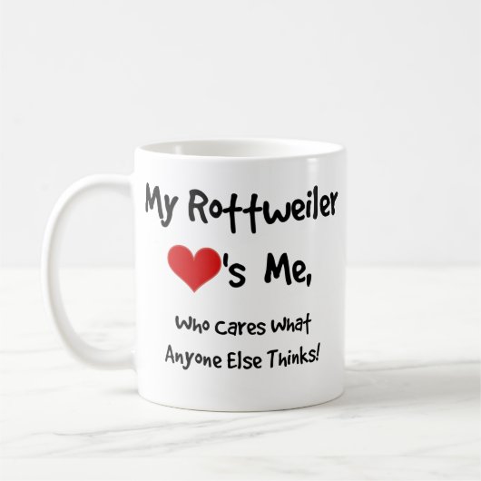 Mijn rottweiler houdt van me - de Mok van de Koffi (Links)