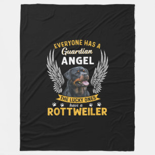 mijn rottweiler is een cadeautje voor de guardian  fleece deken