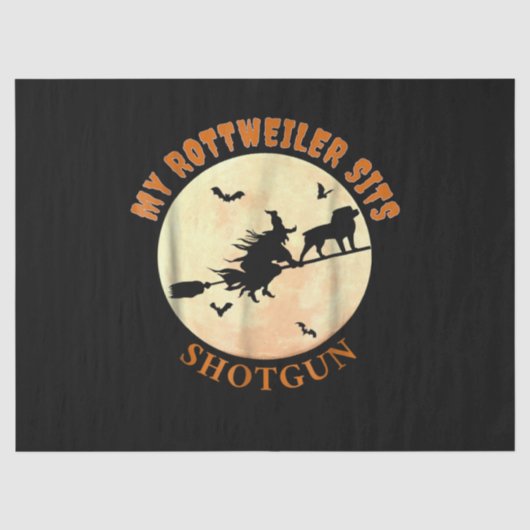 Mijn rottweiler zit shootgun tissuepapier (Voorkant)