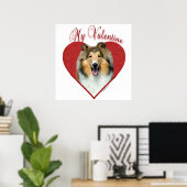 Mijn Rough Collie Valentijn Poster (Thuiskantoor)