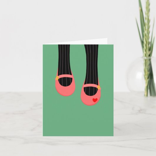 Mijn roze schoenen Wenskaart Kaart (Voorkant)