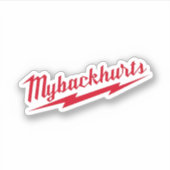 Mijn rug doet hard Pet werk pijn Sticker (Voorkant)