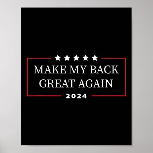 Mijn rug weer geweldig 2024 - Grappige Trump bless Poster (Voorkant)