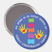 Mijn ruggengraat is in goede handen, aangepaste Ki Magneet (Voorkant / Achterkant)