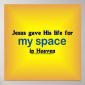 Mijn ruimte in de hemel poster (Voorkant)