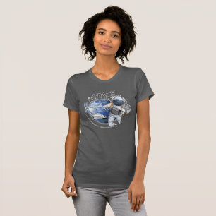 Mijn ruimtewandelreis (donkere modus) Dames slan T-shirt