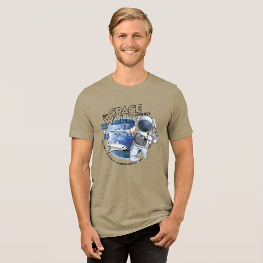 Mijn ruimtewandelreis | Mannen  Tri-Blend Shirt (Voorkant volledig)