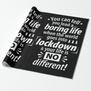 Mijn saaie lockdownleven - Grappige pandemie-uitdr Cadeaupapier