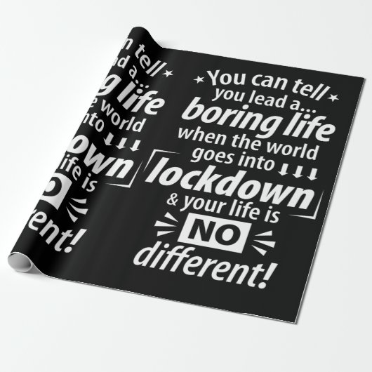 Mijn saaie lockdownleven - Grappige pandemie-uitdr Cadeaupapier (Uitgerold)