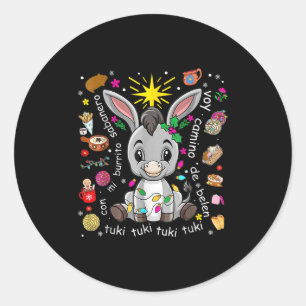 Mijn Sabanero Mexicaanse Kerstmis Spaanse Kerstman Ronde Sticker