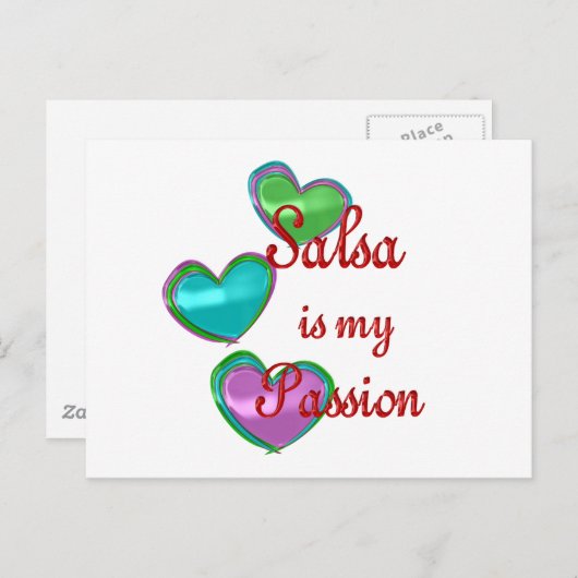 Mijn Salsa Passion Briefkaart (Voorkant / Achterkant)