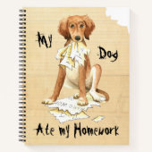 Mijn Saluki Ate mijn thuiswerk Notitieboek (Voorkant)