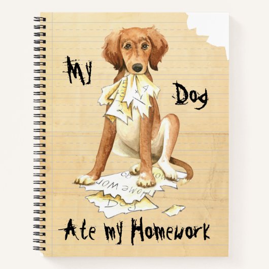 Mijn Saluki Ate mijn thuiswerk Notitieboek (Voorkant)