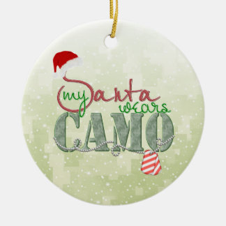 Mijn Santa Wears Camo Ornament