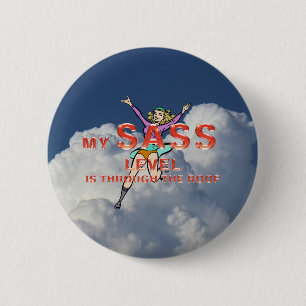 Mijn Sass-niveau knoppen Ronde Button 5,7 Cm
