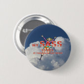 Mijn Sass-niveau knoppen Ronde Button 5,7 Cm (Voorkant /achterkant)