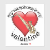 Mijn saxofoon is mijn Valentijn Sticker (Vel)
